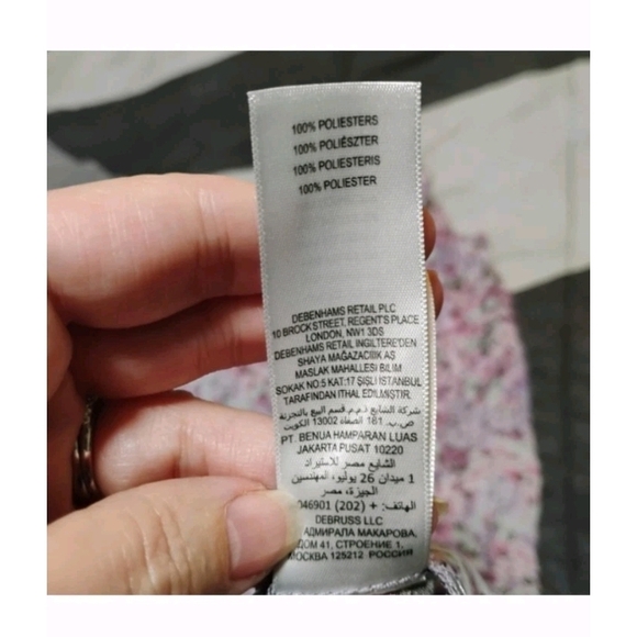 Sheer Floral Button Down Sleeveless Shirt - Pink and Purple - Picture 5 of 8